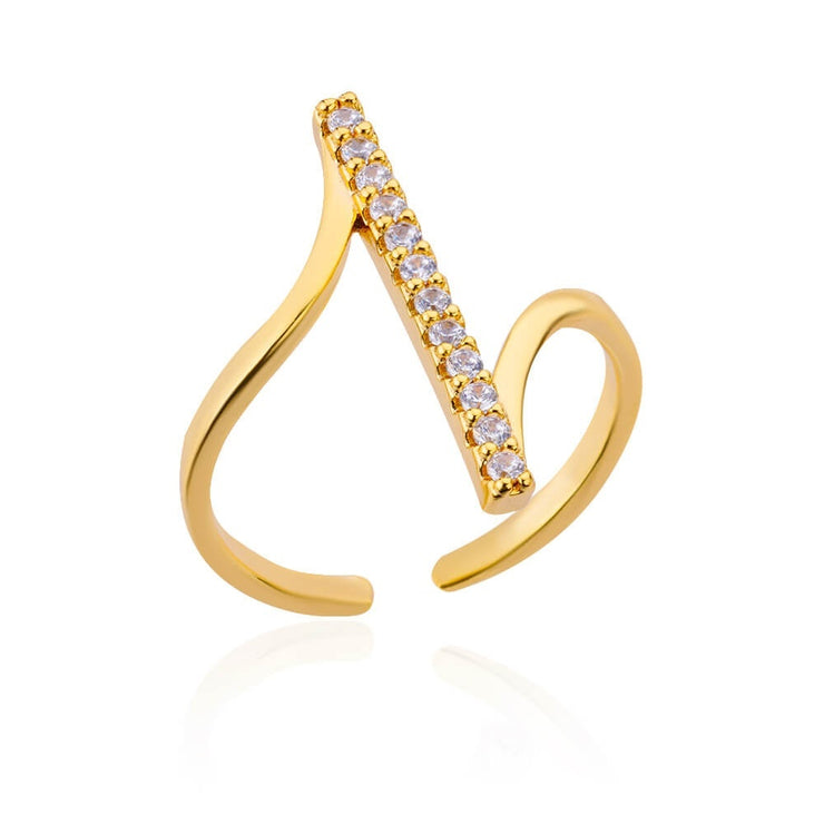 Retro Affordable Luxury Open Purple Zircon Ring