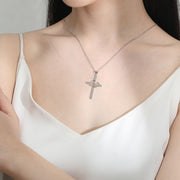 Hot Selling Necklace Women's Double Heart Cross Jewelry