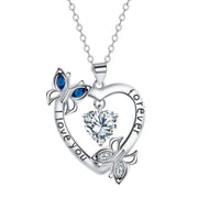 European And American Heart-shaped Butterfly Necklace Female Accessories Gift Natural Beauty Romantic Representative