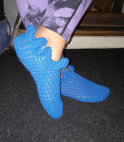 Handmade Crochet Ruffle Socks, Women's Footwear, Fashion Socks, Comfortable, Stylish, Special Occasion, Breathable