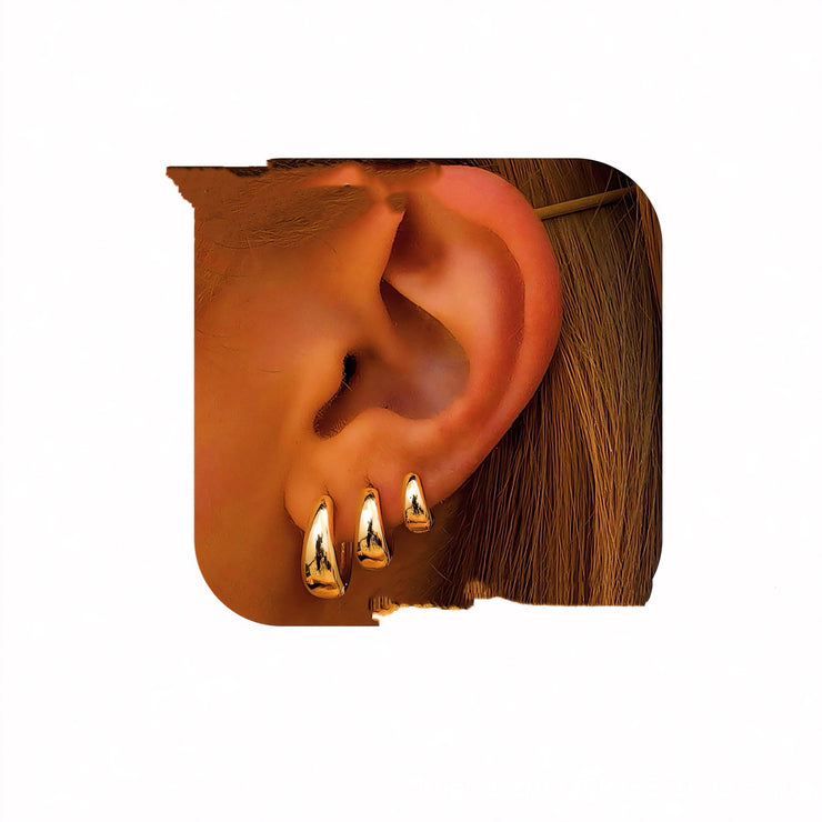 Anti-Allergy Medical Titanium Steel Ring Oval Ear Clip