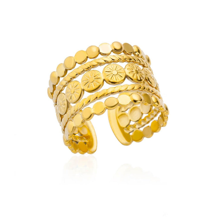 Retro Affordable Luxury Open Purple Zircon Ring