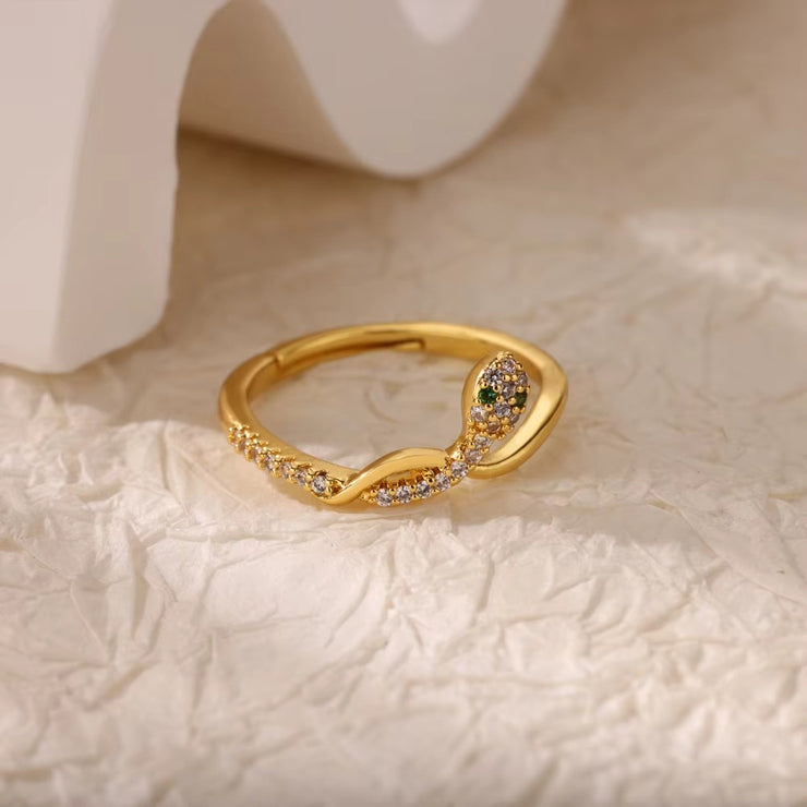 Retro Affordable Luxury Open Purple Zircon Ring