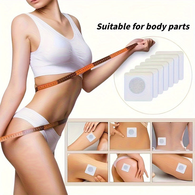 Navel slimming patch applied on body parts for effective weight loss and detox, promoting healthy circulation.