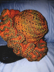 Extreme Ruffle Crochet Hat – Spiral or Mesh Style – Handmade Crown Ruffle Statement Hat – Festival, Boho, Afrocentric Headwear