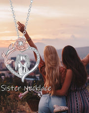 European And American Fashion Minority Design Heart-shaped Rose Pendant Mother And Daughter Necklace Female Accessories
