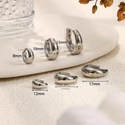 Anti-Allergy Medical Titanium Steel Ring Oval Ear Clip