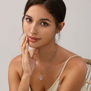 European And American Fashion Minority Design Heart-shaped Rose Pendant Mother And Daughter Necklace Female Accessories