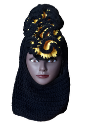 Handcrafted Black and Yellow Crochet Ski Mask – Cozy, Bold, and Uniquely You