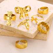 Bow Open-end Ring For Women