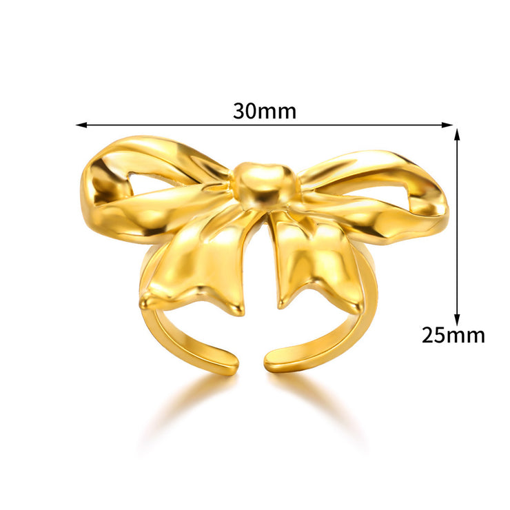 Bow Open-end Ring For Women