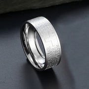 Punk Fashion Trendy Unique Stainless Steel Ring Retro Titanium Steel