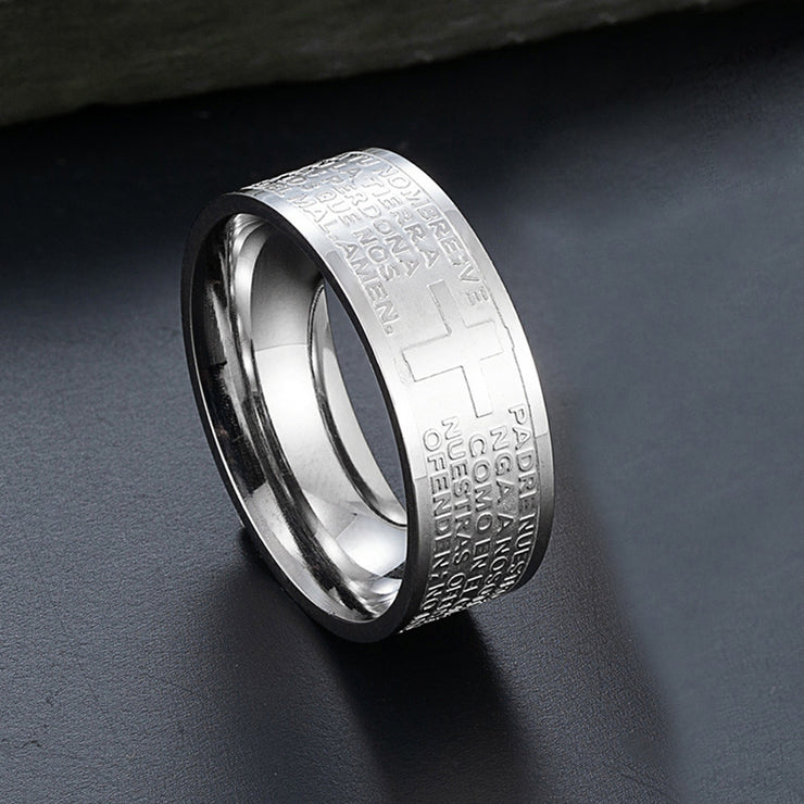 Punk Fashion Trendy Unique Stainless Steel Ring Retro Titanium Steel