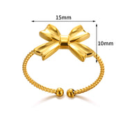 Bow Open-end Ring For Women