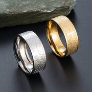 Punk Fashion Trendy Unique Stainless Steel Ring Retro Titanium Steel