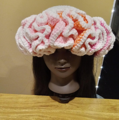 Handmade Crochet Extreme Ruffle Hat, Stylish Hat, Unique Hat, Winter Accessories, Boho Hat, Fashion Hat, Gift for Her