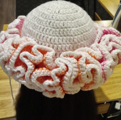 Handmade Crochet Extreme Ruffle Hat, Stylish Hat, Unique Hat, Winter Accessories, Boho Hat, Fashion Hat, Gift for Her