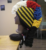 Handmade Crochet Mohawk Hat, Crochet Ruffle Hat, Winter Hats, Autumn Hat, Acrylic Yarn Beanie, Crochet Hat, Bold Fashion, Fun Hat, Sorority