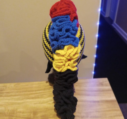 Handmade Crochet Mohawk Hat, Crochet Ruffle Hat, Winter Hats, Autumn Hat, Acrylic Yarn Beanie, Crochet Hat, Bold Fashion, Fun Hat, Sorority
