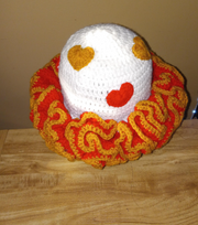Handmade Crochet Ruffle Hat with Heart Accents, Crochet Hat, Winter Hat, Gift for Her, Crochet Accessories