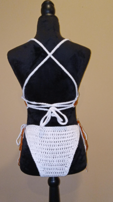 Sunspell Crochet Bikini Set – Handmade Halter Top & High-Waist Bottom, Boho Swimwear, Festival Beach Outfit