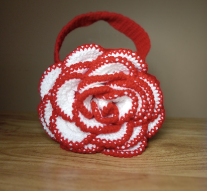 Floral Crochet Bag, Rose Purse, Handmade Handbag, Crochet Accessories, Unique Floral Handbag, Gift for Her, Bridal Bag