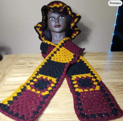 Handmade Crochet Hat and Scarf Set, Winter Hat, Crochet Scarf, Beanie, Neck Warmer, Christmas Gift, Women, Warm