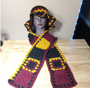 Handmade Crochet Hat and Scarf Set, Winter Hat, Crochet Scarf, Beanie, Neck Warmer, Christmas Gift, Women, Warm