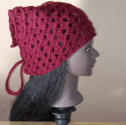 Handmade Crocheted Headscarf – Lacy Bandana, Boho Hair Wrap, Gift for Her, Elegant Crochet Accessory