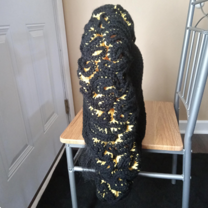Handcrafted Black and Yellow Crochet Ski Mask – Cozy, Bold, and Uniquely You