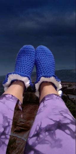 Handmade Crochet Ruffle Socks, Women's Footwear, Fashion Socks, Comfortable, Stylish, Special Occasion, Breathable