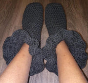 Handmade Crochet Ruffle Socks, Women's Footwear, Fashion Socks, Comfortable, Stylish, Special Occasion, Breathable