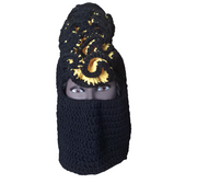 Handcrafted Black and Yellow Crochet Ski Mask – Cozy, Bold, and Uniquely You