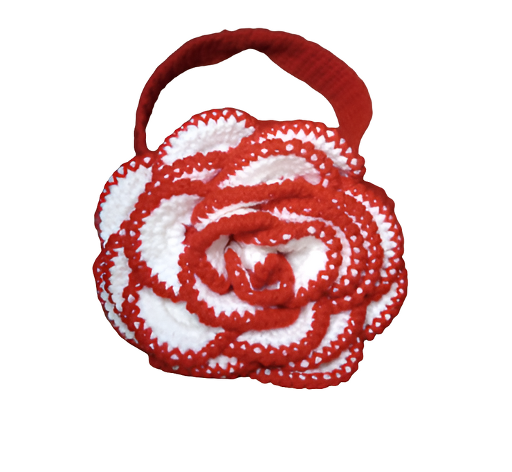 Floral Crochet Bag, Rose Purse, Handmade Handbag, Crochet Accessories, Unique Floral Handbag, Gift for Her, Bridal Bag