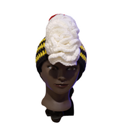 Handmade Crochet Mohawk Hat, Crochet Ruffle Hat, Winter Hats, Autumn Hat, Acrylic Yarn Beanie, Crochet Hat, Bold Fashion, Fun Hat, Sorority