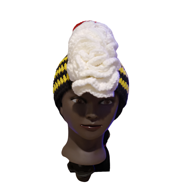 Handmade Crochet Mohawk Hat, Crochet Ruffle Hat, Winter Hats, Autumn Hat, Acrylic Yarn Beanie, Crochet Hat, Bold Fashion, Fun Hat, Sorority