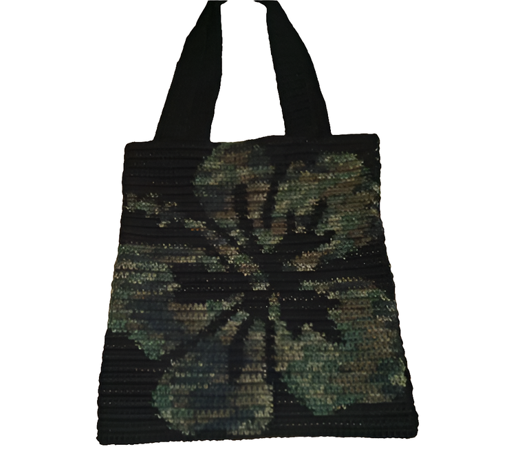 Handcrafted Hibiscus Tote Bag, Handmade Tote Bag, Crochet Bag, Customizable Tote, Boho Bag, Personalized Gift