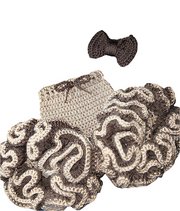 Sweet Newborn Crochet Peanut Butter Ruffle Pants & Chocolate Bow Headband Set | Baby Photo Prop | Personalized Gift Handmade Infant Outfit