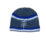 Handmade Crochet Football Beanie, Custom Team Colors, Crochet Hat, Sport Fan Gear, Custom Sports Hat, Warm Beanie