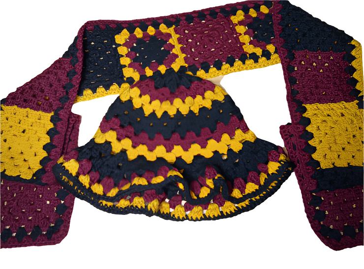 Handmade Crochet Hat and Scarf Set, Winter Hat, Crochet Scarf, Beanie, Neck Warmer, Christmas Gift, Women, Warm