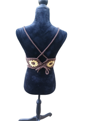 Brown Sugar Sunflower Crochet Top – Handmade Crop Tank with Granny Square Sunflower Design