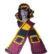 Handmade Crochet Hat and Scarf Set, Winter Hat, Crochet Scarf, Beanie, Neck Warmer, Christmas Gift, Women, Warm