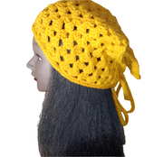 Handmade Crocheted Headscarf – Lacy Bandana, Boho Hair Wrap, Gift for Her, Elegant Crochet Accessory