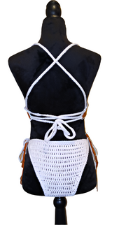 Sunspell Crochet Bikini Set – Handmade Halter Top & High-Waist Bottom, Boho Swimwear, Festival Beach Outfit