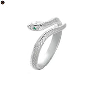 S999 Silver Snake Ring Female Opening Adjustable Versatile Personality