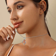 Love Pendant Rose Inlaid Necklace High Sense Ornament