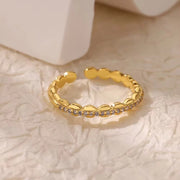 Retro Affordable Luxury Open Purple Zircon Ring