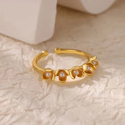 Retro Affordable Luxury Open Purple Zircon Ring