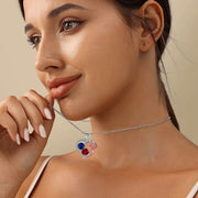 Ornament Love Pendant Rose Necklace