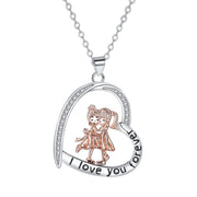 Special-interest Design Inlaid Hearts Sisters Pendant Necklace Girlfriends